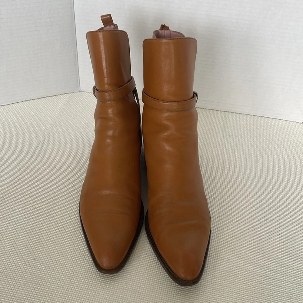Gianni Milanesi Women's Leather Booties Size US 8 EU 38 Adjustable Ankle Strap